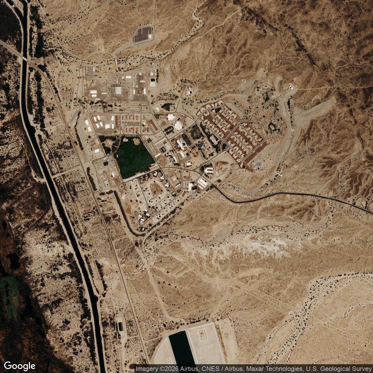Current Google Satellite Image of Yuma Proving Ground, Arizona