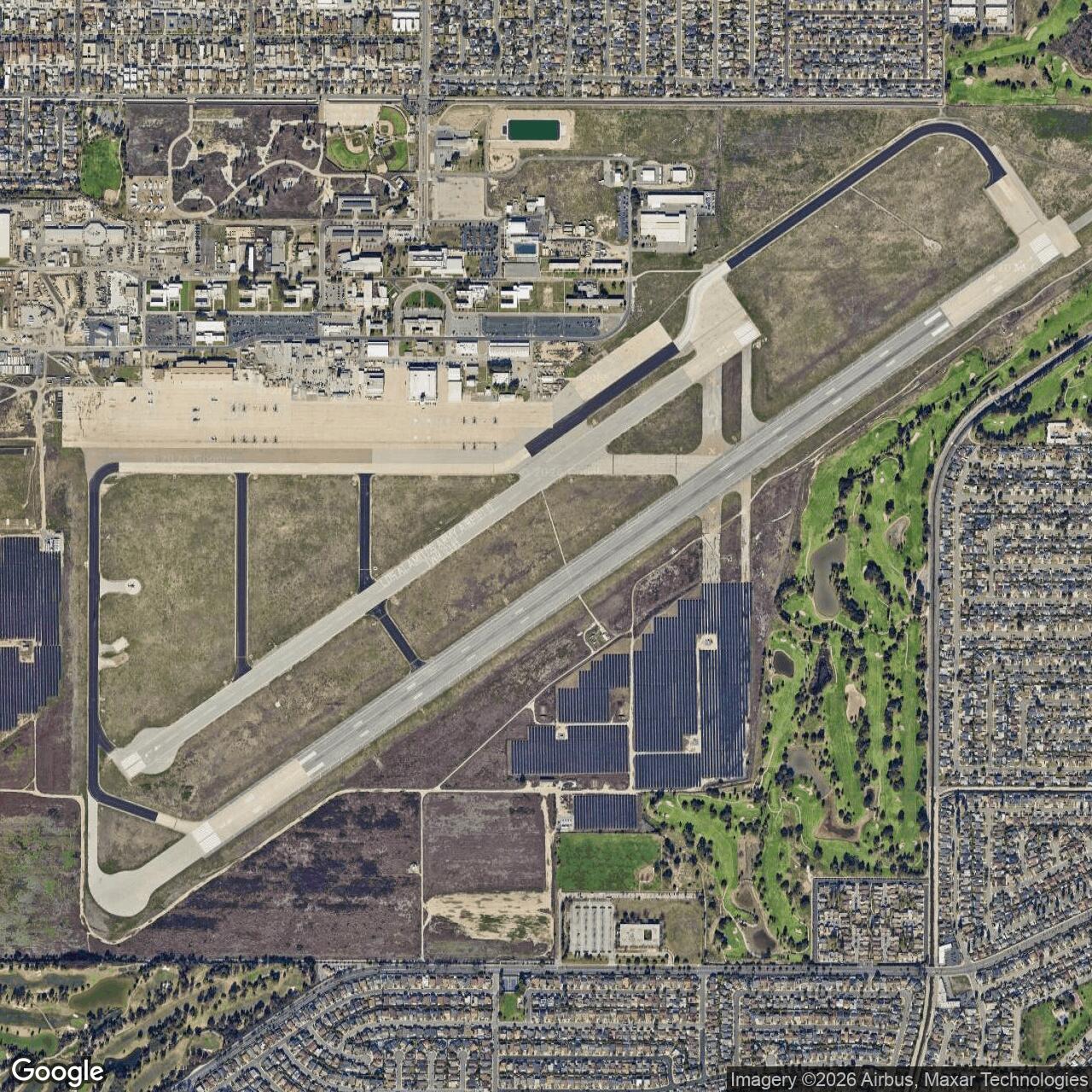 Current Google Satellite Image of Joint Forces Training Base Los Alamitos / Los Alamitos Army Airfield, California