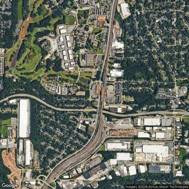 Current Google Satellite Image of Fort McPherson Army Base, Georgia