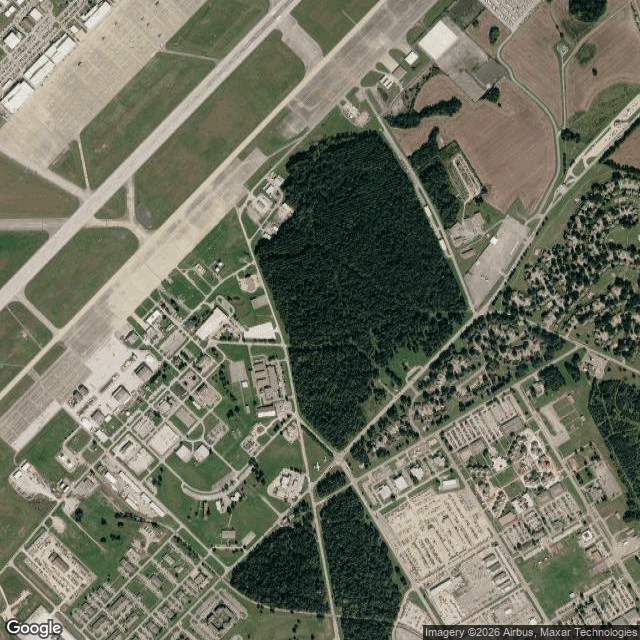 Current Google Satellite Image of Fort Campbell Army Base, Kentucky