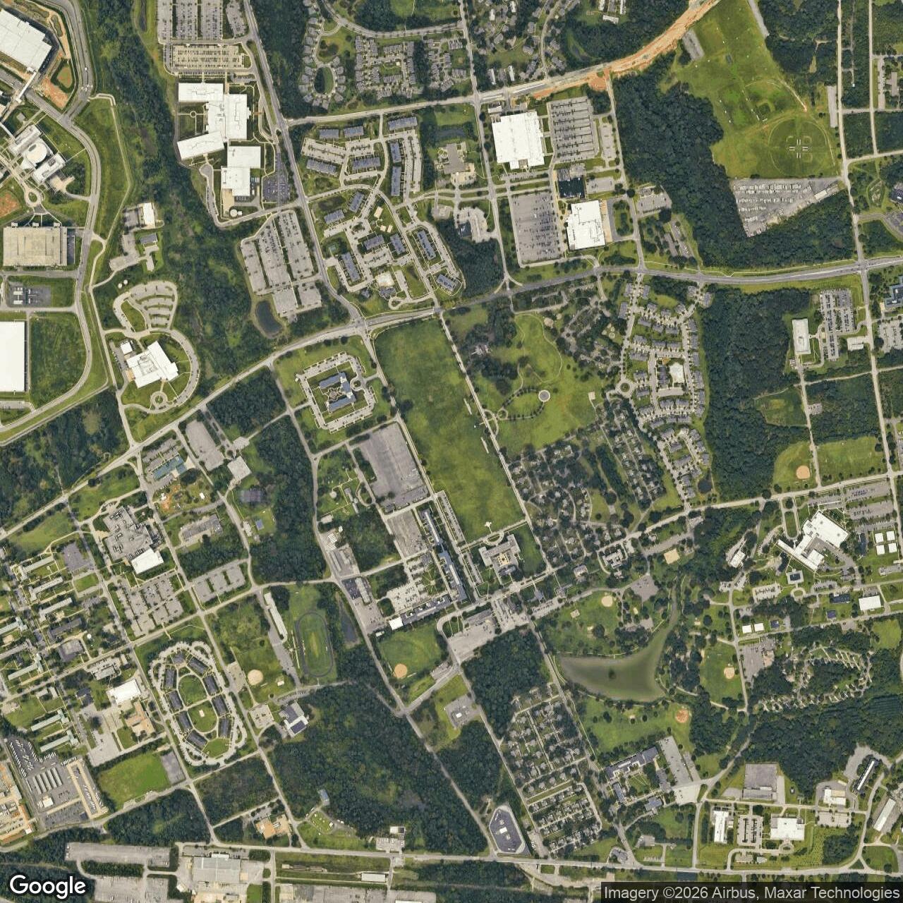 Current Google Satellite Image of Fort Meade, Maryland