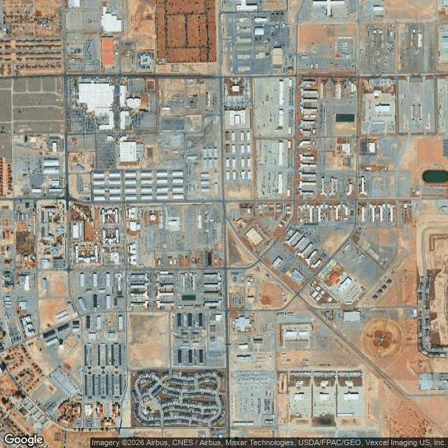 Current Google Satellite Image of Fort Bliss, Texas