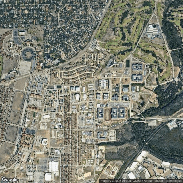 Current Google Satellite Image of Fort Sam Houston, Texas