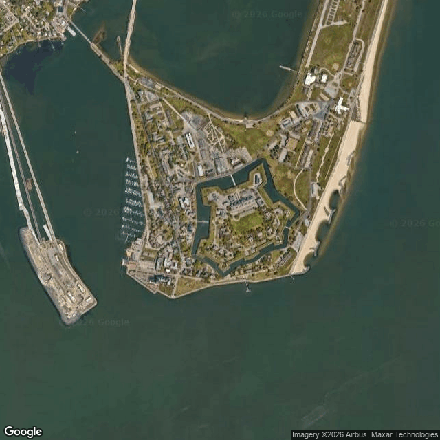Current Google Satellite Image of Fort Monroe, Virginia