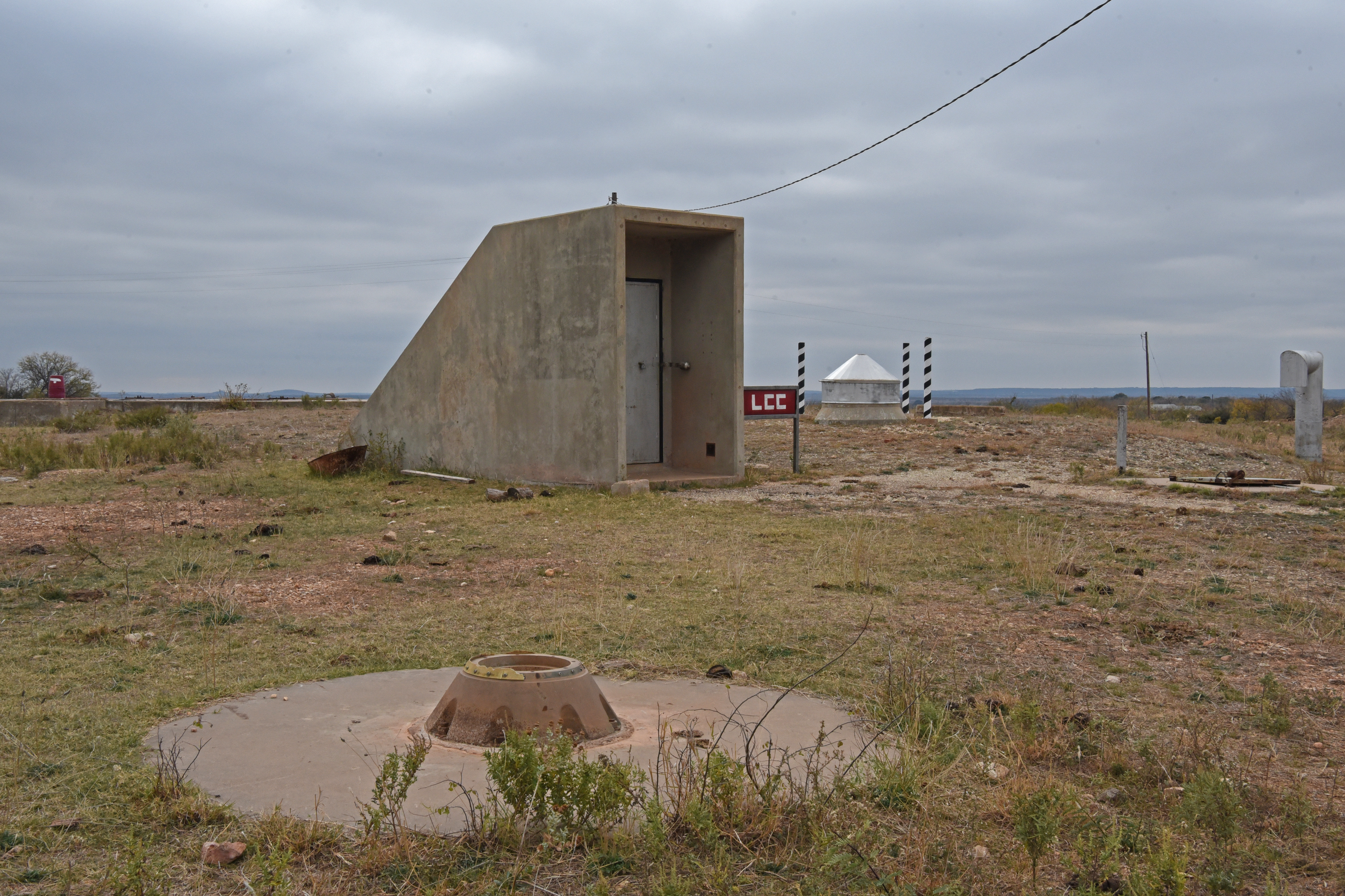 The above ground view at Lawn Atlas Missile Base's missile silo in Lawn, Texas, Dec. 3, 2020.