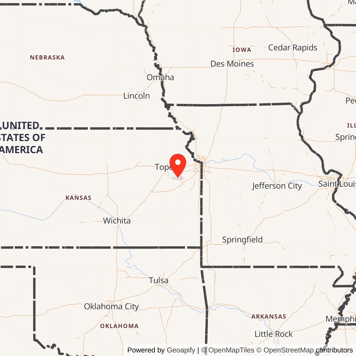 Map showing location of Atlas E Site 548-2, Kansas