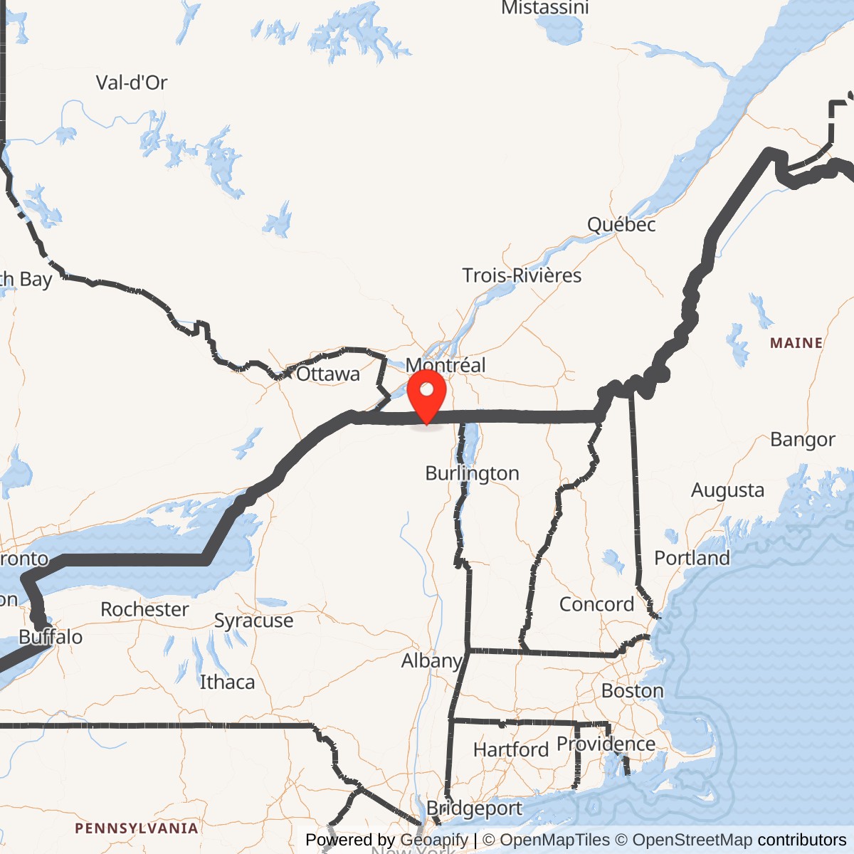 Map showing location of Atlas F Site 556-11, New York