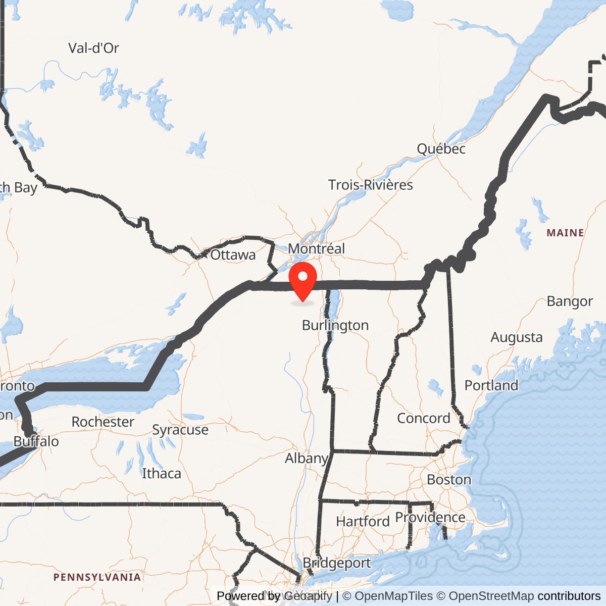 Map showing location of Atlas F Site 556-9, New York