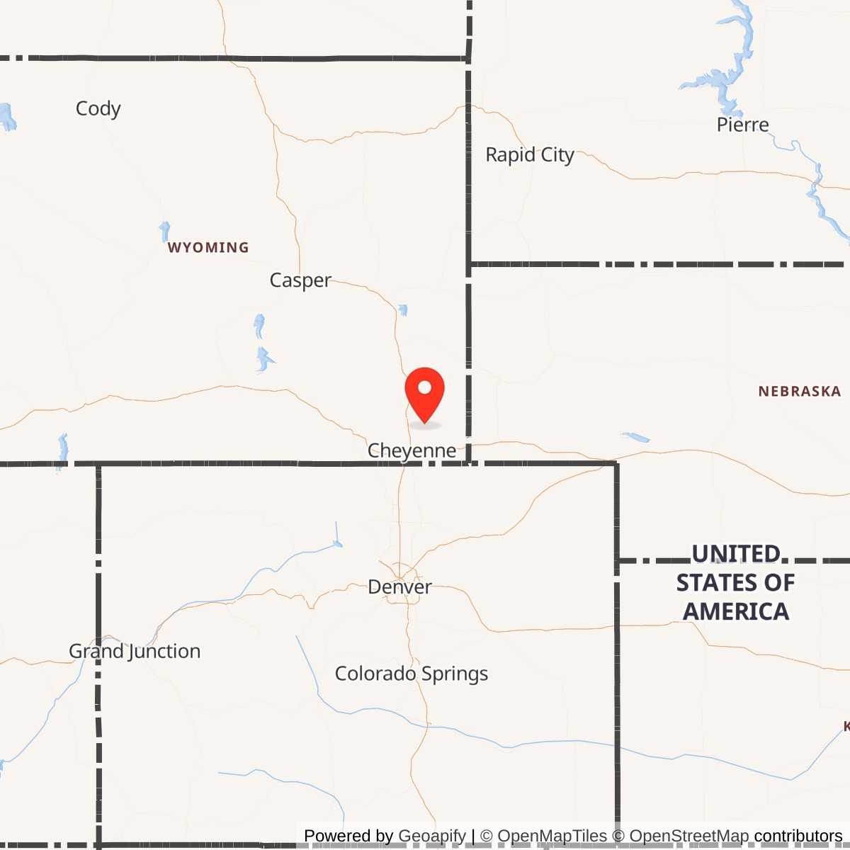 Map showing location of Atlas D Site 565-A, Wyoming
