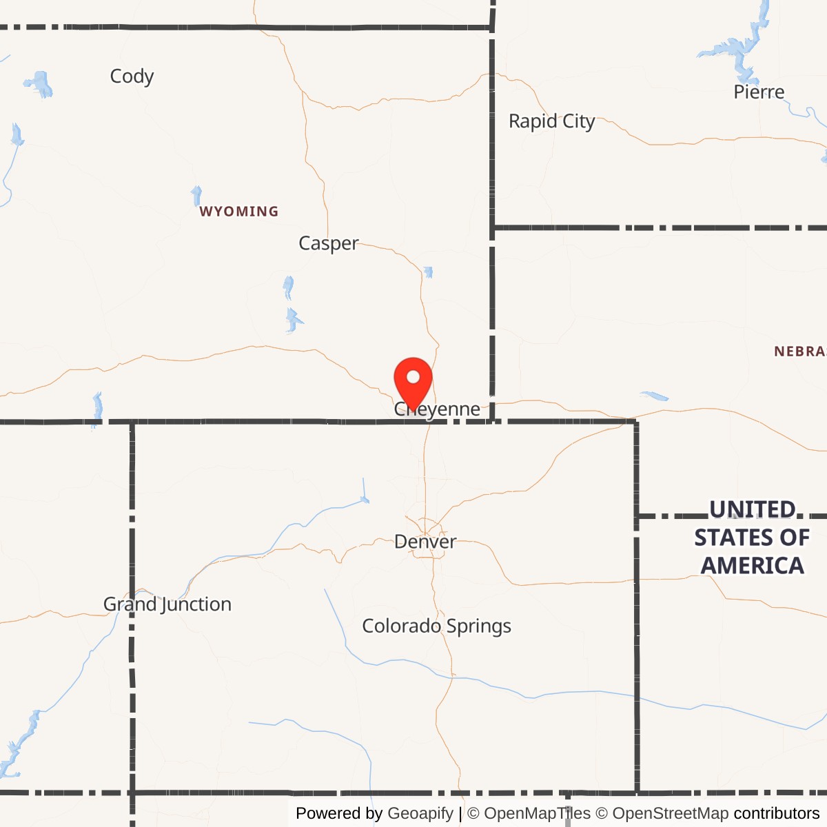 Map showing location of Atlas D Site 565-C, Wyoming