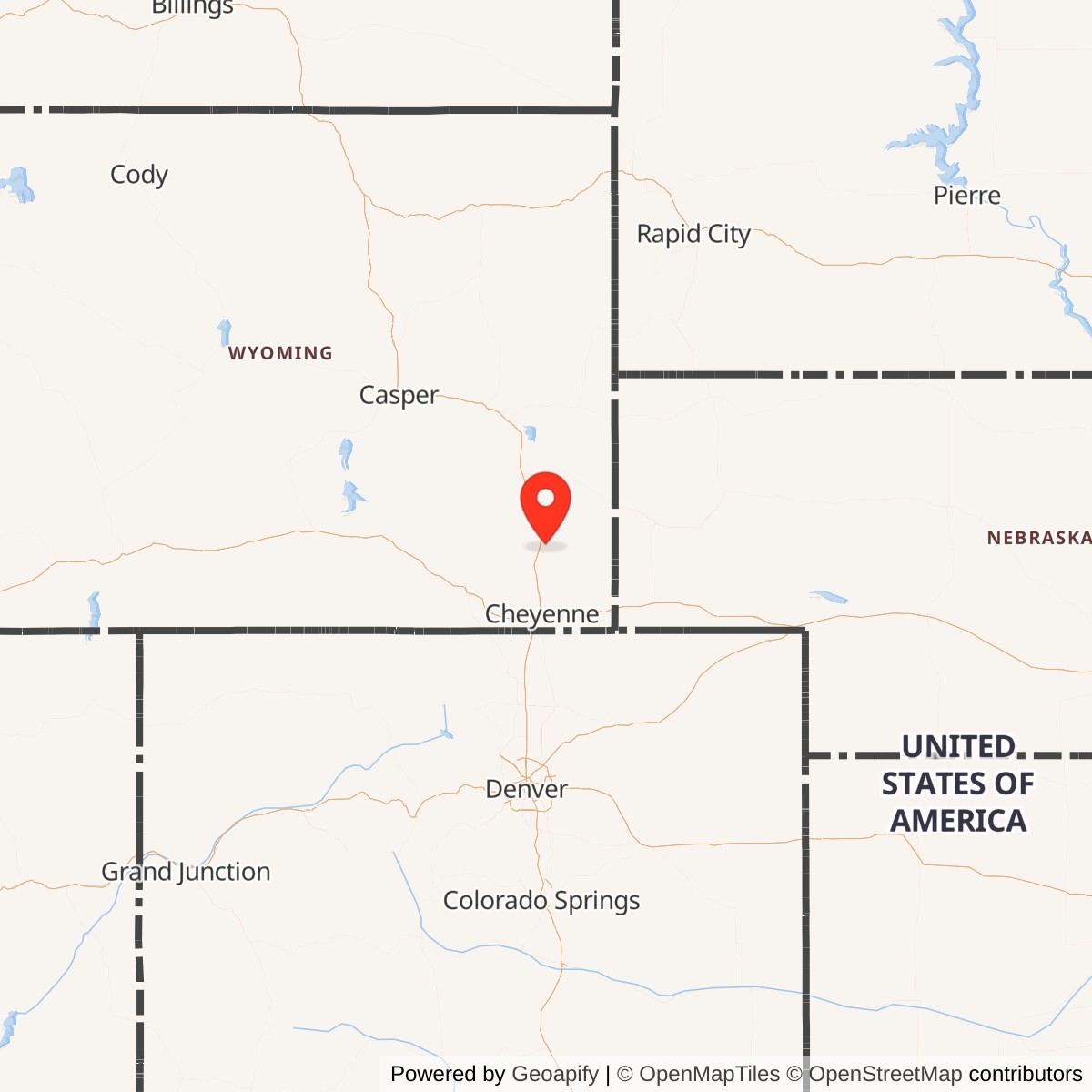 Map showing location of Atlas E Site 566-1, Wyoming