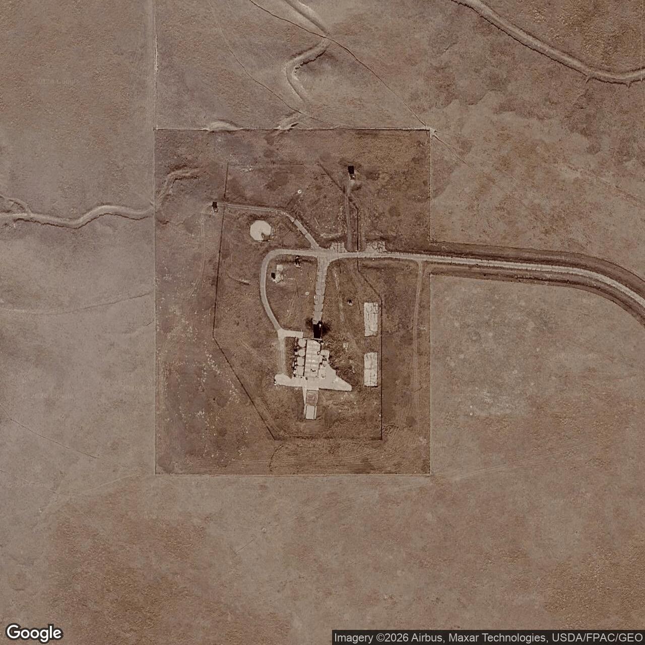 Current Google Satellite Image of Atlas E Site 566-2, Wyoming