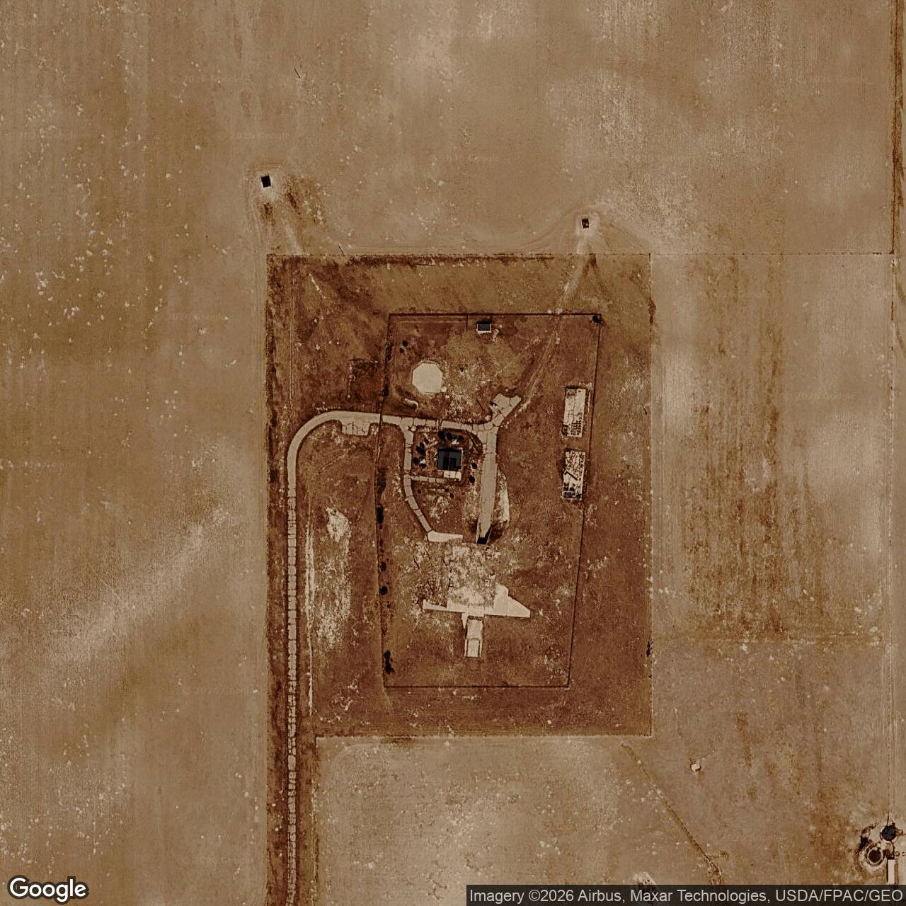 Current Google Satellite Image of Atlas E Site 566-3, Wyoming