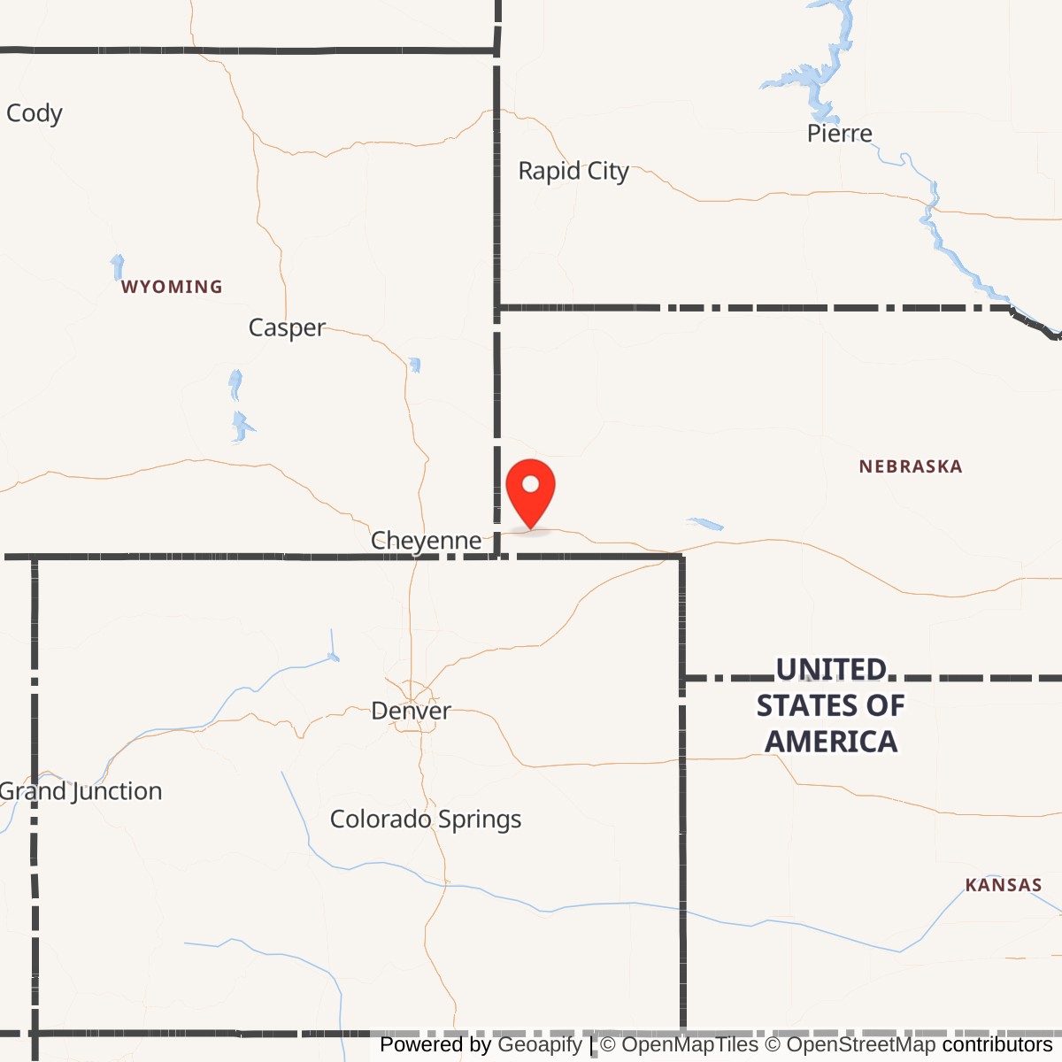 Map showing location of Atlas E Site 566-4, Nebraska
