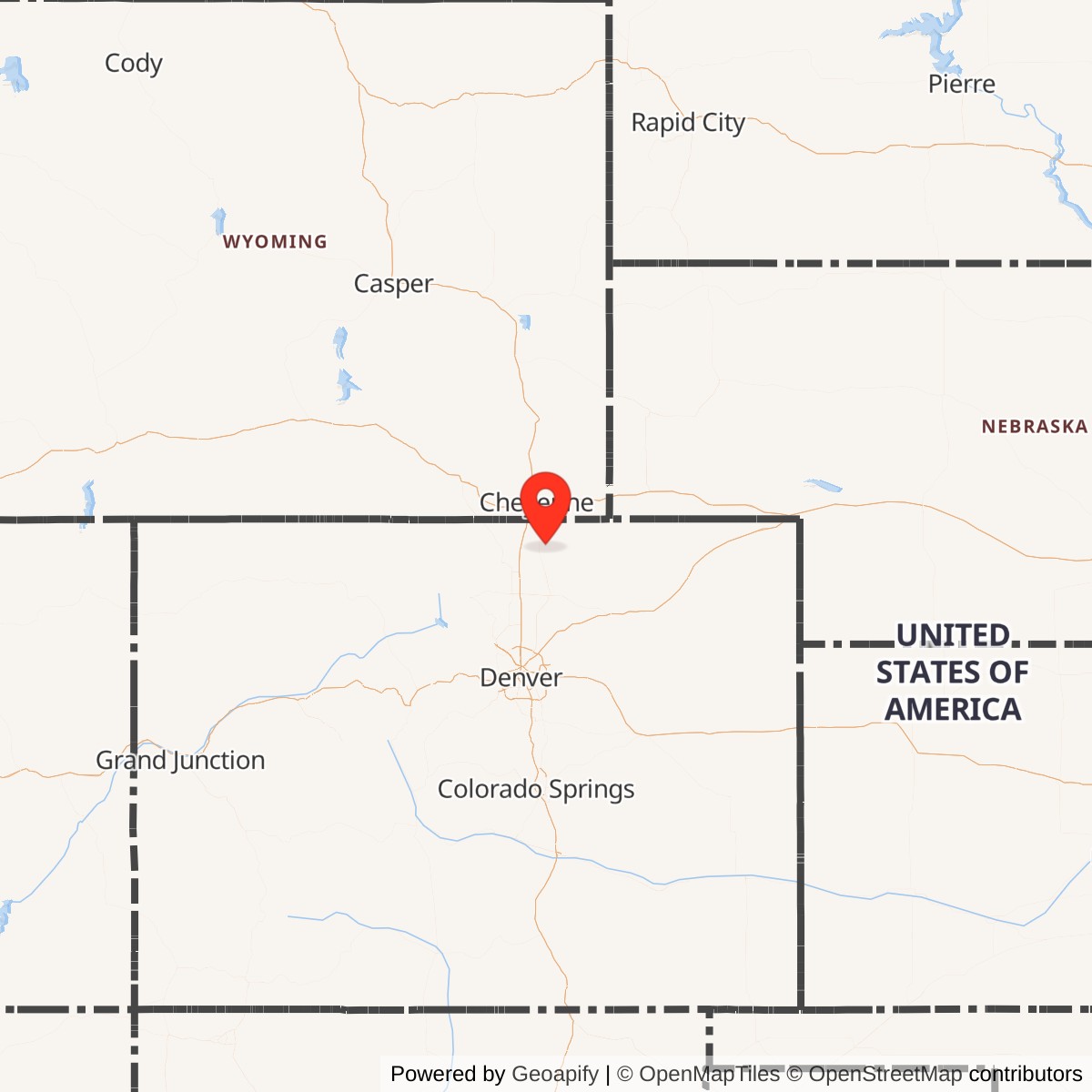 Map showing location of Atlas E Site 566-7, Colorado