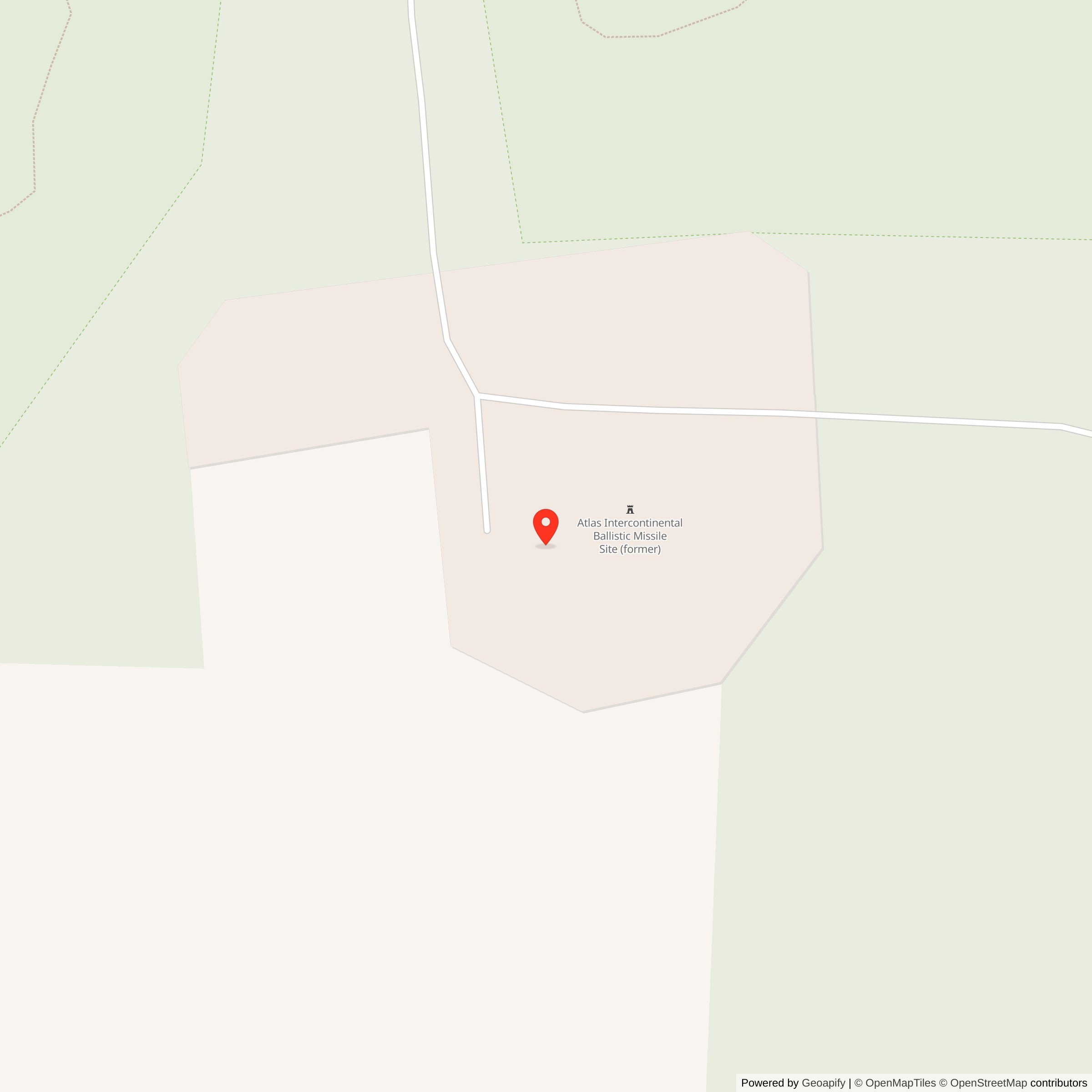Map showing location of Atlas E Site 567-1, Washington
