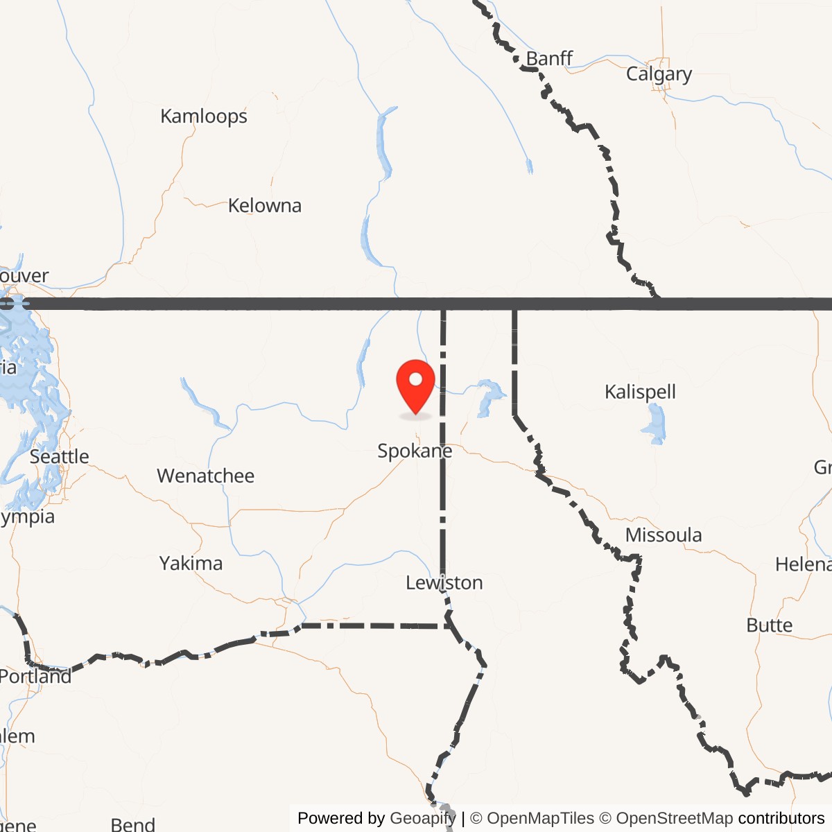 Map showing location of Atlas E Site 567-1, Washington