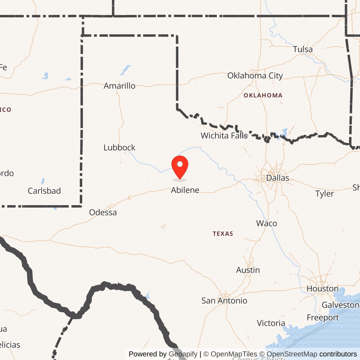 Map showing location of Atlas F Site 578-11, Texas