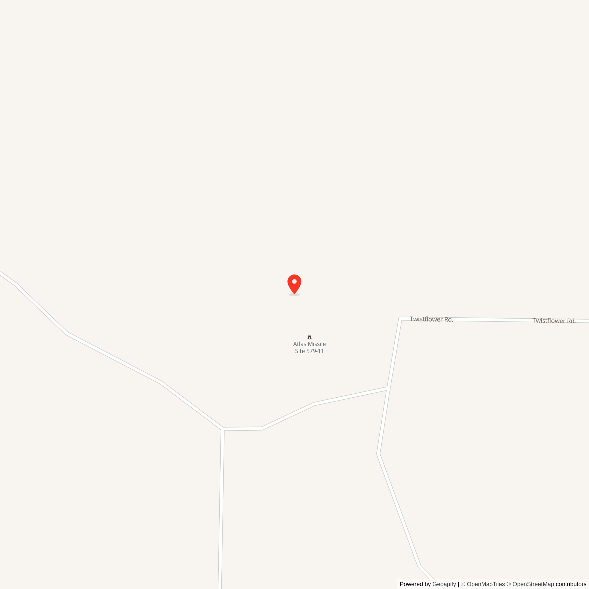 Map showing location of Atlas F Site 579-11, New Mexico
