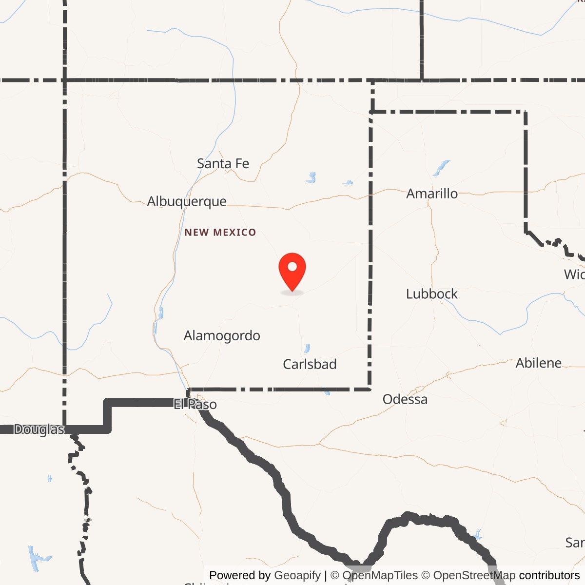 Map showing location of Atlas F Site 579-11, New Mexico