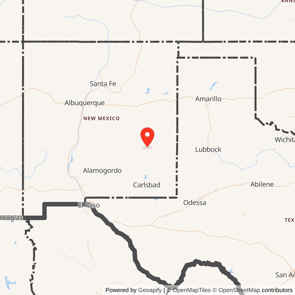 Map showing location of Atlas F Site 579-2, New Mexico