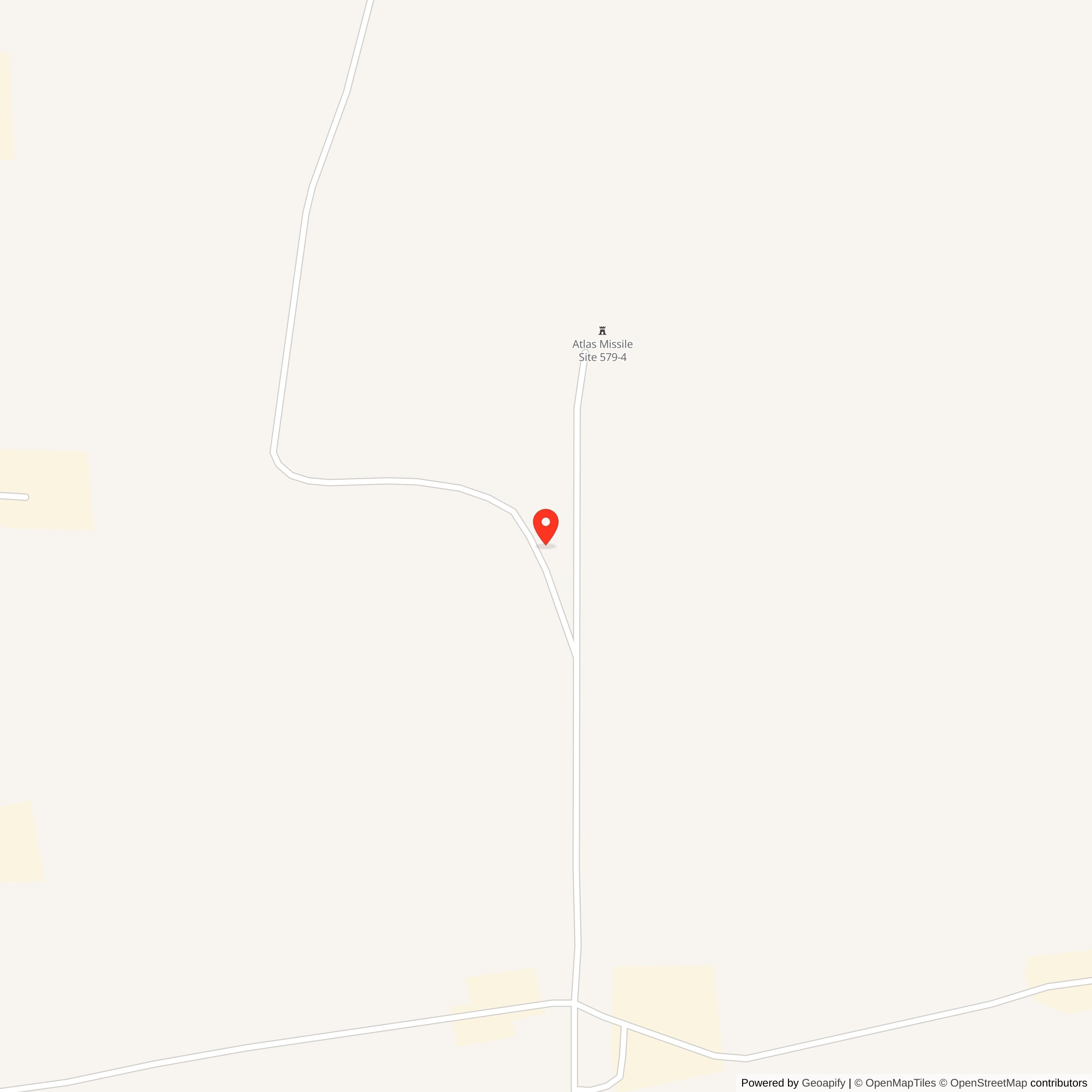 Map showing location of Atlas F Site 579-4, New Mexico