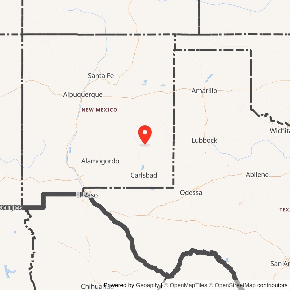 Map showing location of Atlas F Site 579-4, New Mexico