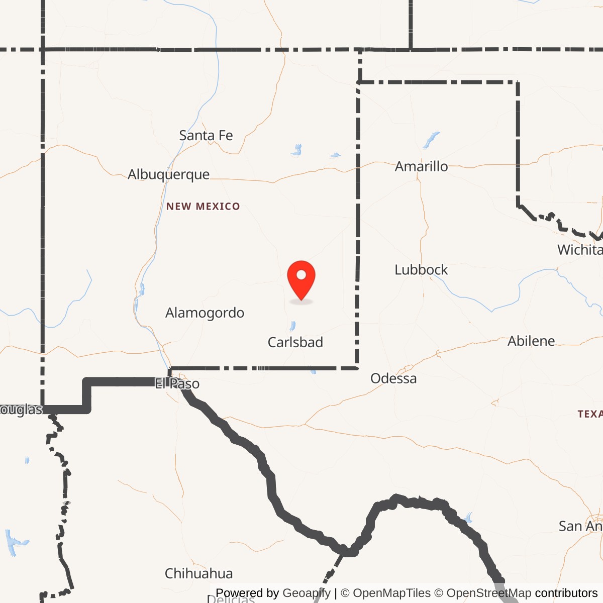 Map showing location of Atlas F Site 579-6, New Mexico