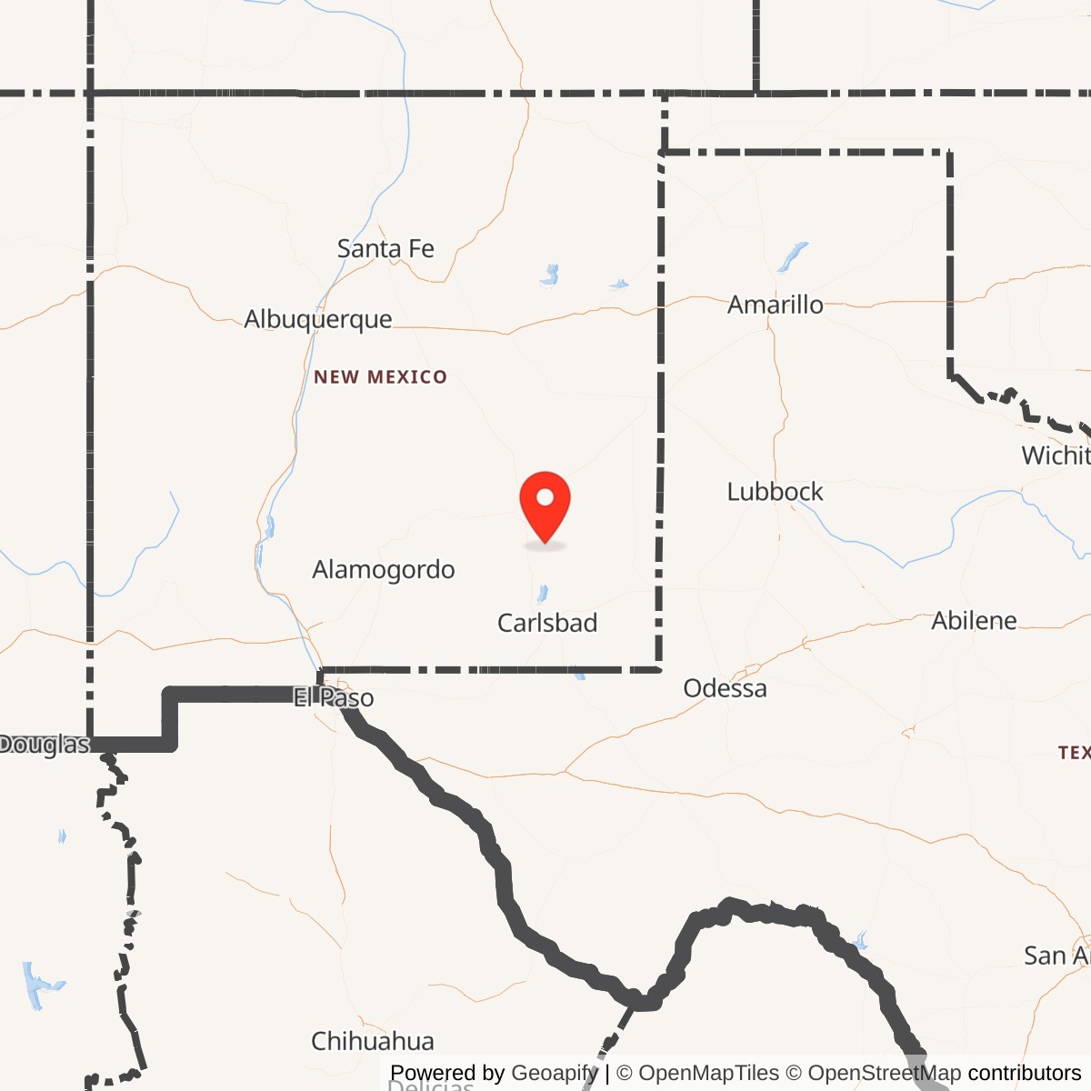 Map showing location of Atlas F Site 579-7, New Mexico