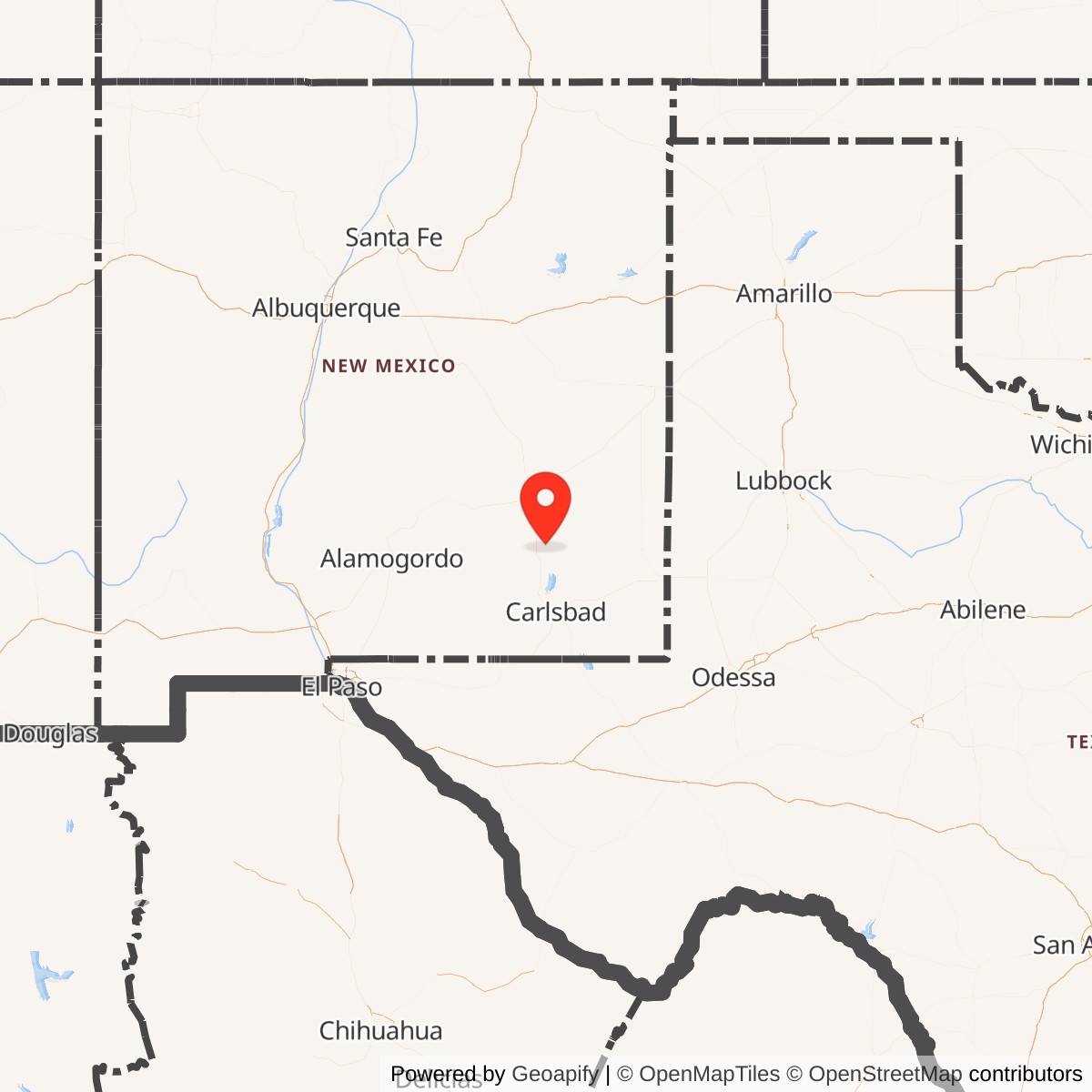 Map showing location of Atlas F Site 579-8, New Mexico