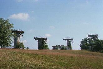 Radar Towers. HIPAR radar tower is the one on the right.