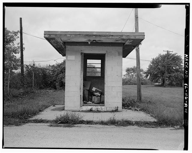 SENTRY GUARDHOUSE, FRONT VIEW, LOOKING NORTH