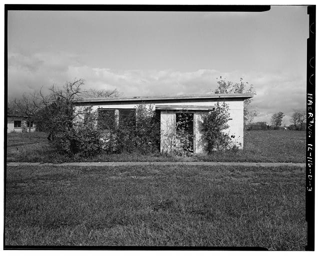 BARRACKS, LONGER BUILDING, LEFT SIDE, LOOKING NORTH