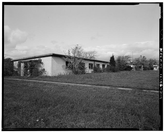 BARRACKS, LONGER BUILDING, FRONT AND LEFT SIDES, LOOKING NORTHWEST