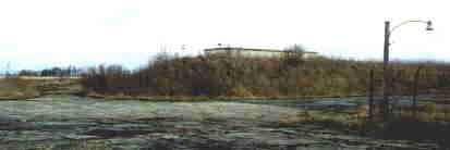 Nike Missile Site C-47 Wheeler Indiana Warheading building and acid fueling station surround by earthen berms