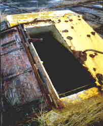 Nike Missile Site C-47 Wheeler Indiana Personnel access staircase to underground storage magazine (now flooded)