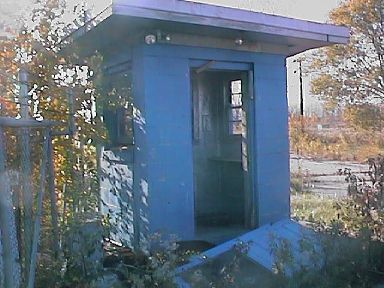 Guard Hut. Door is on ground in front. 