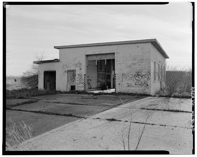 VIEW SOUTH, missile assembly building