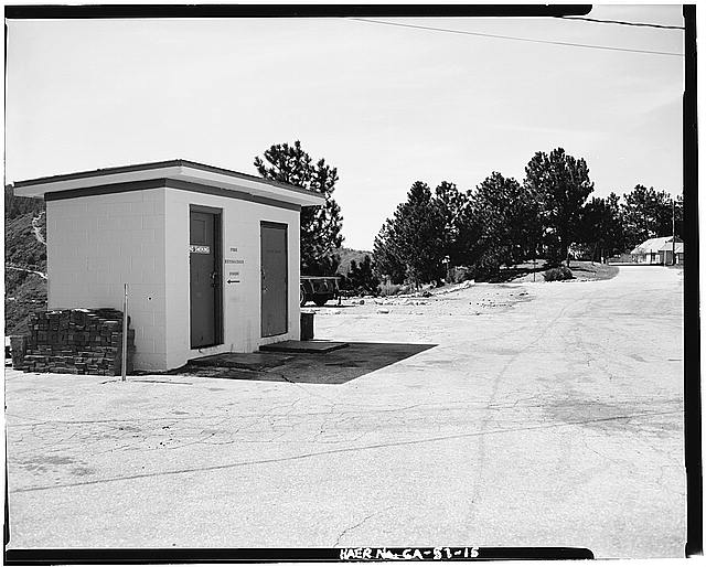 VIEW OF STRUCTURE AT LAUNCH SITE, LOOKING WEST. DOOR ON LEFT INDICATED ORIGINAL BUILDING