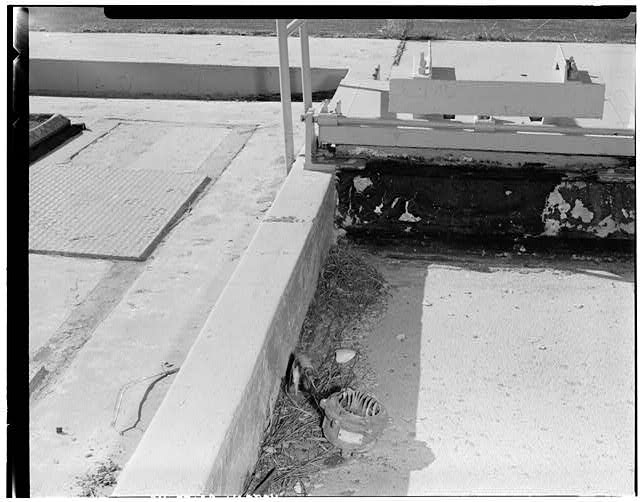 VIEW SHOWING TOP OF 'CATFISH' SILO, LOOKING SOUTH