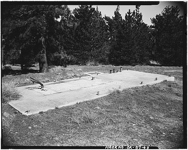 VIEW SHOWING HOLD FOR RADAR CABLES AT RADAR SITE, LOOKING NORTH