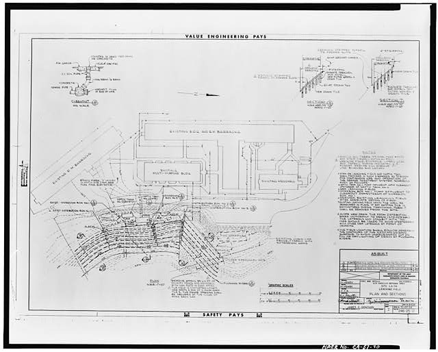 SITE LA-04-L LEACHING FIELD PLAN AND SECTIONS
