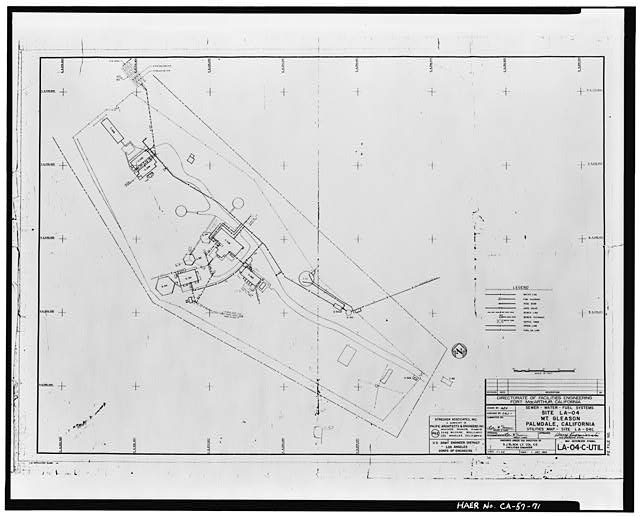 SITE LA-04 MT. GLEASON, PALMDALE, CALIFORNIA UTILITIES MAP-SITE LA-04-C