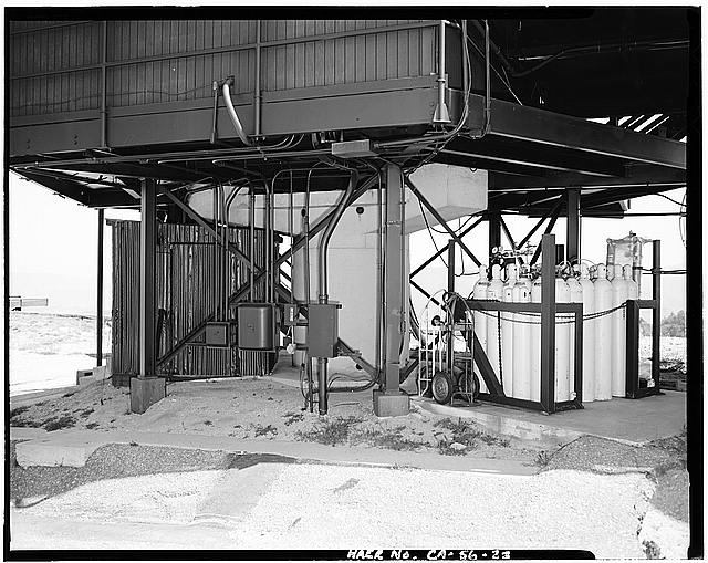 VIEW SHOWING BASE OF RADAR TOWER PLATFORM, LOOKING EAST