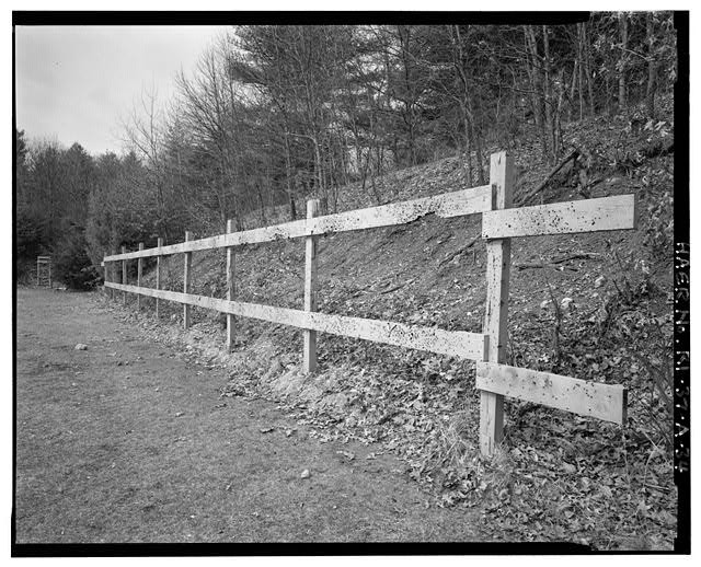 Launch Area, Firing Range, detail of berm and target rack VIEW NORTHWEST