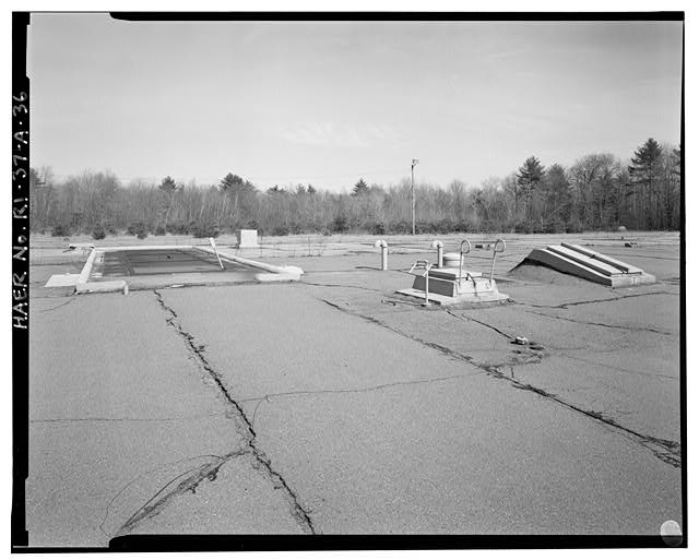 Launch Area, Underground Missile Storage Structure, detail showing elevator, air ventilators and personnel entrance VIEW SOUTHEAST
