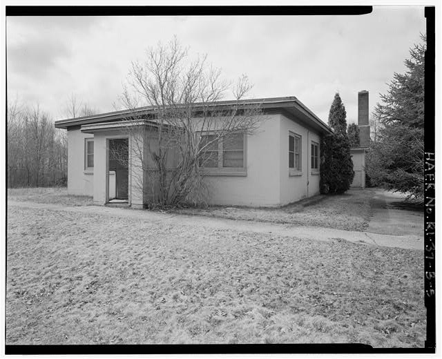 Control Area, Mess Hall VIEW SOUTHWEST, NORTH AND EAST ELEVATION