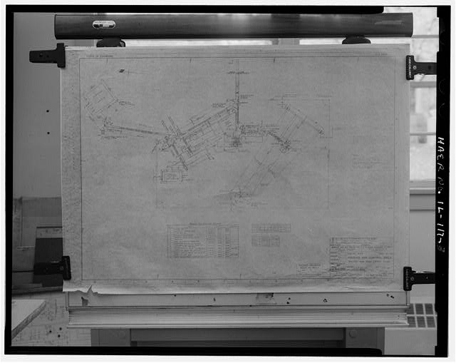 PHOTOCOPY, BUILDING AND ROAD LAYOUT PLANS FOR BATTERY CONTROL AREA