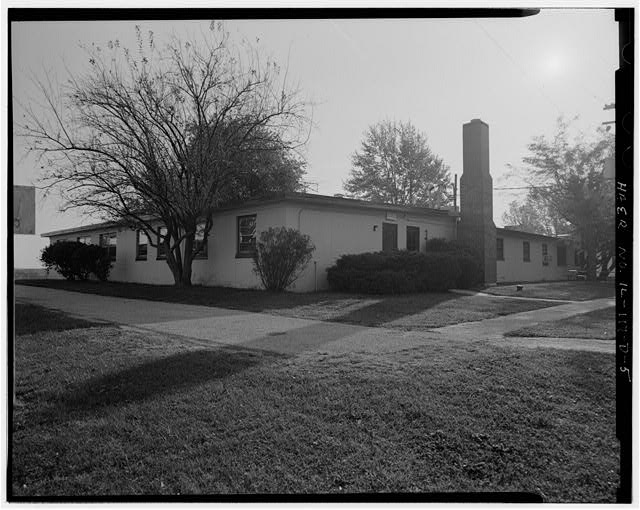 BARRACKS, NEXT TO BASKETBALL COURT, RIGHT AND REAR SIDES, LOOKING EAST