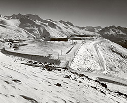 Site Summit, looking east at missile launch area under construction